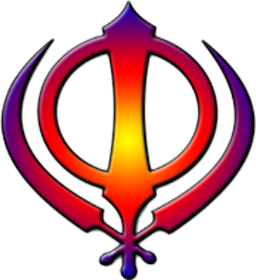 The Khanda, the emblem of the Sikh faith